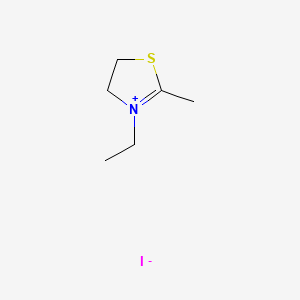 molecular formula C6H12INS B1345561 Thiazolium, 3-ethyl-4,5-dihydro-2-methyl-, iodide CAS No. 54654-71-6