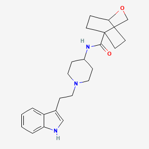 molecular formula C23H31N3O2 B13455628 N-{1-[2-(1H-indol-3-yl)ethyl]piperidin-4-yl}-2-oxabicyclo[2.2.2]octane-4-carboxamide 