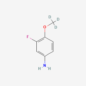molecular formula C7H8FNO B13455674 3-Fluoro-4-(methoxy-D3)aniline 