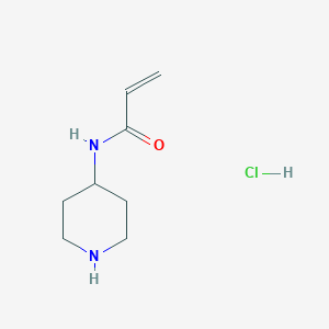 molecular formula C8H15ClN2O B13455686 N-(piperidin-4-yl)prop-2-enamide hydrochloride 