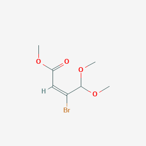 molecular formula C7H11BrO4 B13455705 methyl (E)-3-bromo-4,4-dimethoxybut-2-enoate 