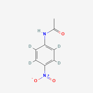 molecular formula C8H8N2O3 B1345571 Acetamide, N-(4-nitrophenyl-2,3,5,6-d4)- CAS No. 68239-25-8