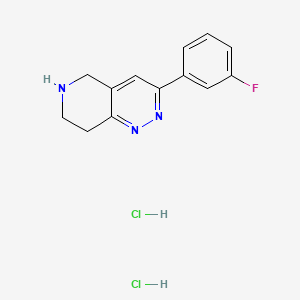 molecular formula C13H14Cl2FN3 B13455717 3-(3-fluorophenyl)-5H,6H,7H,8H-pyrido[4,3-c]pyridazinedihydrochloride 