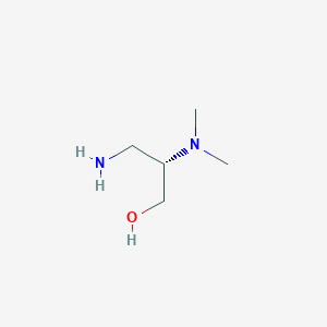 molecular formula C5H14N2O B13455769 (S)-3-Amino-2-(dimethylamino)propan-1-ol 