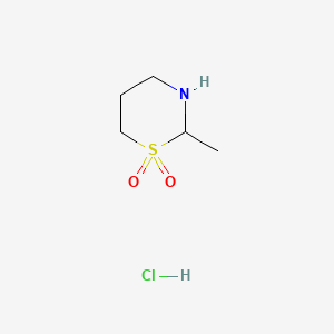 molecular formula C5H12ClNO2S B13455789 2-Methyl-1lambda6,3-thiazinane-1,1-dione hydrochloride 