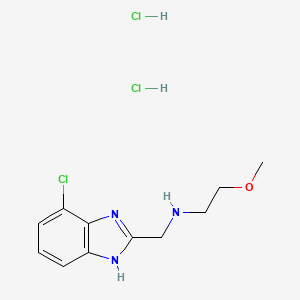 molecular formula C11H16Cl3N3O B13455795 [(7-chloro-1H-1,3-benzodiazol-2-yl)methyl](2-methoxyethyl)amine dihydrochloride 