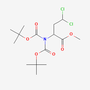 molecular formula C15H25Cl2NO6 B13455810 Methyl 2-{bis[(tert-butoxy)carbonyl]amino}-4,4-dichlorobutanoate 