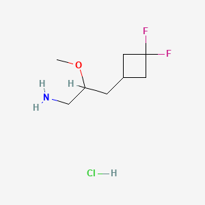 molecular formula C8H16ClF2NO B13455844 3-(3,3-Difluorocyclobutyl)-2-methoxypropan-1-amine hydrochloride CAS No. 2866352-30-7