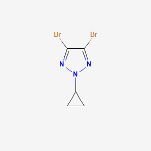 molecular formula C5H5Br2N3 B13455851 4,5-Dibromo-2-cyclopropyl-2H-1,2,3-triazole 