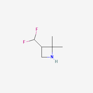 molecular formula C6H11F2N B13455866 3-(Difluoromethyl)-2,2-dimethylazetidine 