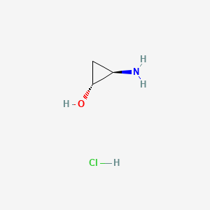 molecular formula C3H8ClNO B13455872 rac-(1R,2R)-2-aminocyclopropan-1-ol hydrochloride CAS No. 2491695-64-6