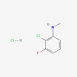 molecular formula C7H8Cl2FN B13455878 2-chloro-3-fluoro-N-methylaniline hydrochloride 