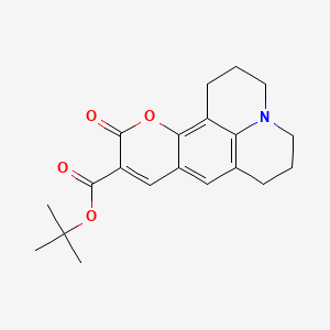 1H,5H,11H-[1]Benzopyrano[6,7,8-ij]quinolizine-10-carboxylic acid, 2,3,6,7-tetrahydro-11-oxo-, 1,1-dimethylethyl ester