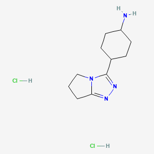molecular formula C11H20Cl2N4 B13455894 4-{5H,6H,7H-pyrrolo[2,1-c][1,2,4]triazol-3-yl}cyclohexan-1-amine dihydrochloride 