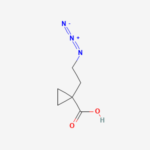 molecular formula C6H9N3O2 B13455921 1-(2-Azidoethyl)cyclopropane-1-carboxylic acid 