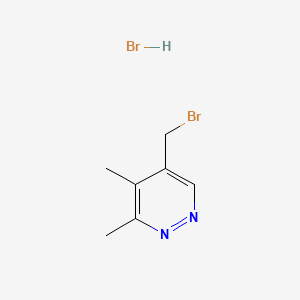 molecular formula C7H10Br2N2 B13455925 5-(Bromomethyl)-3,4-dimethylpyridazine hydrobromide 