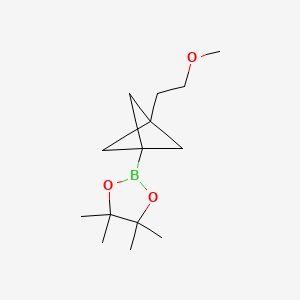 molecular formula C14H25BO3 B13455953 2-[3-(2-Methoxyethyl)bicyclo[1.1.1]pentan-1-yl]-4,4,5,5-tetramethyl-1,3,2-dioxaborolane 