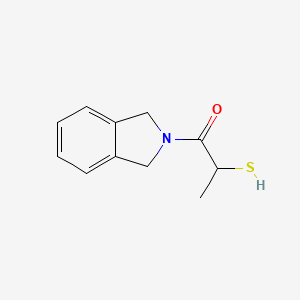 molecular formula C11H13NOS B13455967 1-(2,3-dihydro-1H-isoindol-2-yl)-2-sulfanylpropan-1-one 