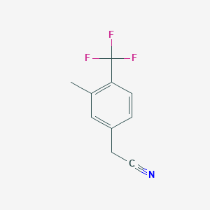 molecular formula C10H8F3N B13456011 2-(3-Methyl-4-(trifluoromethyl)phenyl)acetonitrile 