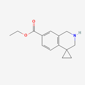 molecular formula C14H17NO2 B13456019 Ethyl 2',3'-dihydro-1'H-spiro[cyclopropane-1,4'-isoquinoline]-7'-carboxylate 