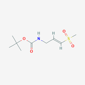 molecular formula C9H17NO4S B13456050 tert-Butyl (E)-(3-(methylsulfonyl)allyl)carbamate 