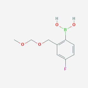 molecular formula C9H12BFO4 B13456059 (4-Fluoro-2-((methoxymethoxy)methyl)phenyl)boronic acid CAS No. 943310-56-3