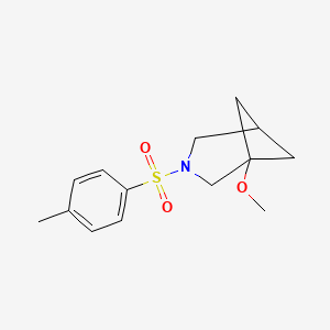 molecular formula C14H19NO3S B13456067 1-Methoxy-3-(4-methylbenzenesulfonyl)-3-azabicyclo[3.1.1]heptane 