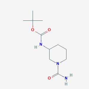 molecular formula C11H21N3O3 B13456084 Tert-butyl (1-carbamoylpiperidin-3-yl)carbamate 