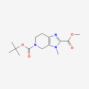 molecular formula C14H21N3O4 B13456101 5-(tert-Butyl) 2-methyl 3-methyl-3,4,6,7-tetrahydro-5H-imidazo[4,5-c]pyridine-2,5-dicarboxylate CAS No. 2113499-37-7