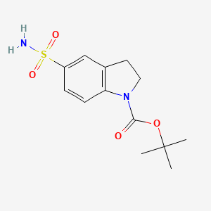 molecular formula C13H18N2O4S B13456108 tert-butyl 5-sulfamoyl-2,3-dihydro-1H-indole-1-carboxylate 