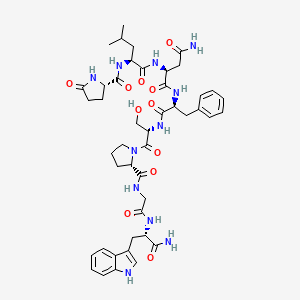 molecular formula C45H59N11O11 B1345611 Crustacean erythrophore concentrating hormone CAS No. 37933-92-9