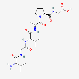 molecular formula C22H38N6O7 B1345612 Val-Gly-Val-Ala-Pro-Gly CAS No. 92899-39-3