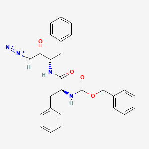 molecular formula C27H26N4O4 B1345613 Benzyloxycarbonylphenylalanylphenylalanine diazomethyl ketone CAS No. 65178-14-5