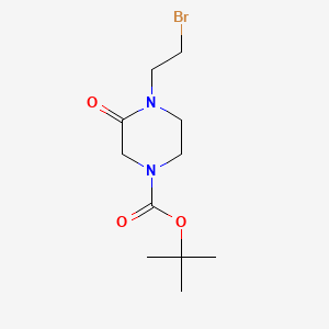 molecular formula C11H19BrN2O3 B13456140 Tert-butyl 4-(2-bromoethyl)-3-oxopiperazine-1-carboxylate 