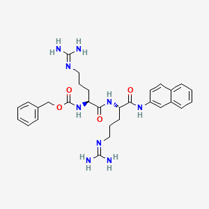 molecular formula C30H39N9O4 B1345615 N-Benzyloxycarbonylarginyl-L-arginine-2-naphthylamide CAS No. 76474-52-7