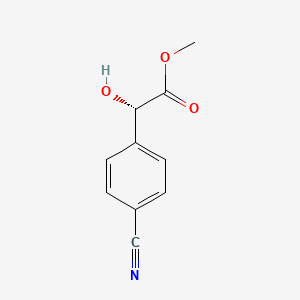 molecular formula C10H9NO3 B13456205 methyl (2S)-2-(4-cyanophenyl)-2-hydroxyacetate 