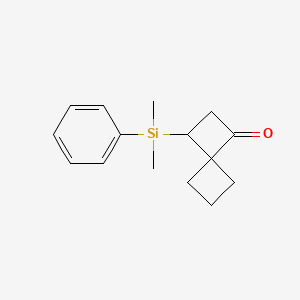 molecular formula C15H20OSi B13456216 3-[Dimethyl(phenyl)silyl]spiro[3.3]heptan-1-one 