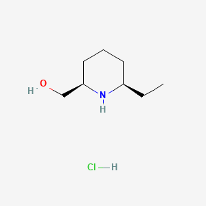 molecular formula C8H18ClNO B13456221 rac-[(2R,6R)-6-ethylpiperidin-2-yl]methanol hydrochloride 