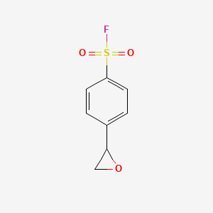 molecular formula C8H7FO3S B13456254 4-(Oxiran-2-yl)benzene-1-sulfonyl fluoride 