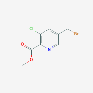 molecular formula C8H7BrClNO2 B13456260 2-Pyridinecarboxylic acid, 5-(bromomethyl)-3-chloro-, methyl ester CAS No. 1256791-46-4