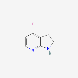 molecular formula C7H7FN2 B13456317 4-fluoro-1H,2H,3H-pyrrolo[2,3-b]pyridine 