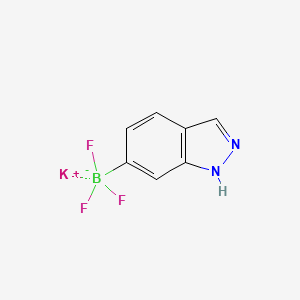 molecular formula C7H5BF3KN2 B13456402 Potassium trifluoro(1H-indazol-6-yl)borate 