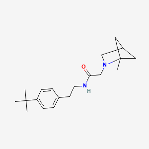 molecular formula C20H30N2O B13456482 N-[2-(4-tert-butylphenyl)ethyl]-2-{1-methyl-2-azabicyclo[2.1.1]hexan-2-yl}acetamide 