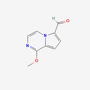 molecular formula C9H8N2O2 B13456504 1-Methoxypyrrolo[1,2-a]pyrazine-6-carbaldehyde 