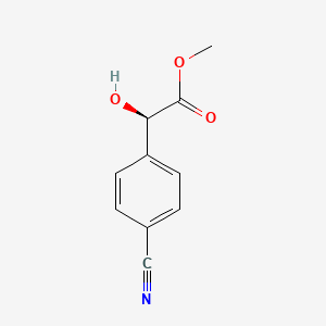 molecular formula C10H9NO3 B13456511 methyl (2R)-2-(4-cyanophenyl)-2-hydroxyacetate 