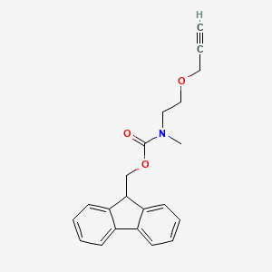 molecular formula C21H21NO3 B13456520 (9H-fluoren-9-yl)methyl methyl(2-(prop-2-yn-1-yloxy)ethyl)carbamate 