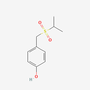 molecular formula C10H14O3S B13456525 4-[(Propane-2-sulfonyl)methyl]phenol 