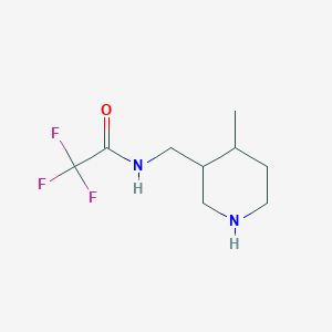 molecular formula C9H15F3N2O B13456541 2,2,2-trifluoro-N-[(4-methylpiperidin-3-yl)methyl]acetamide 