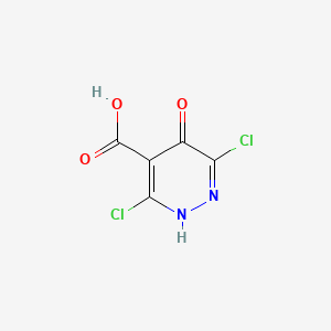 molecular formula C5H2Cl2N2O3 B13456577 3,6-Dichloro-5-hydroxypyridazine-4-carboxylicacid 