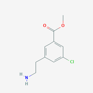 molecular formula C10H12ClNO2 B13456606 Methyl 3-(2-aminoethyl)-5-chlorobenzoate 